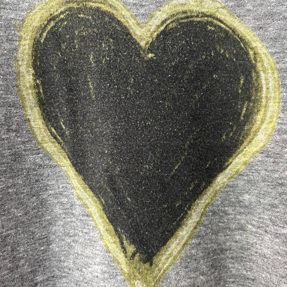 Nation Ltd long sleeve tee, grey, heart, size small - Picture 2 of 7